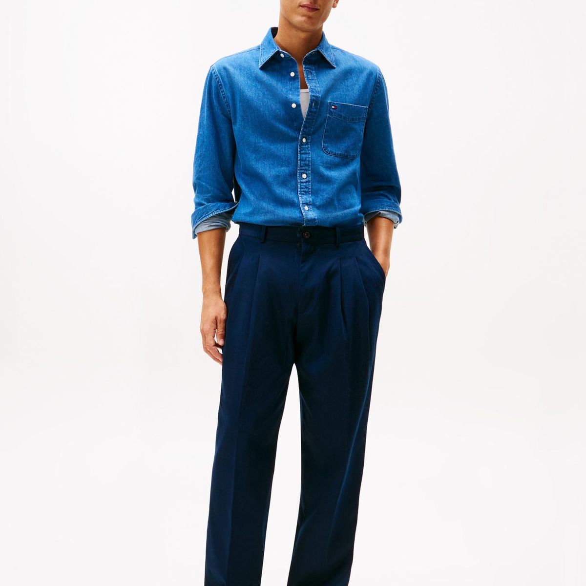 TOMMY HILFIGER - Camisa Denim Regular Fit Azul Tommy Hilfiger