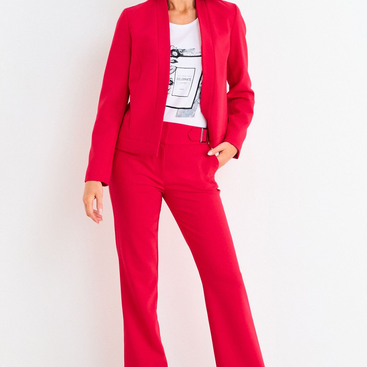 ASH - Pantalon Liso Mujer Rojo Ash
