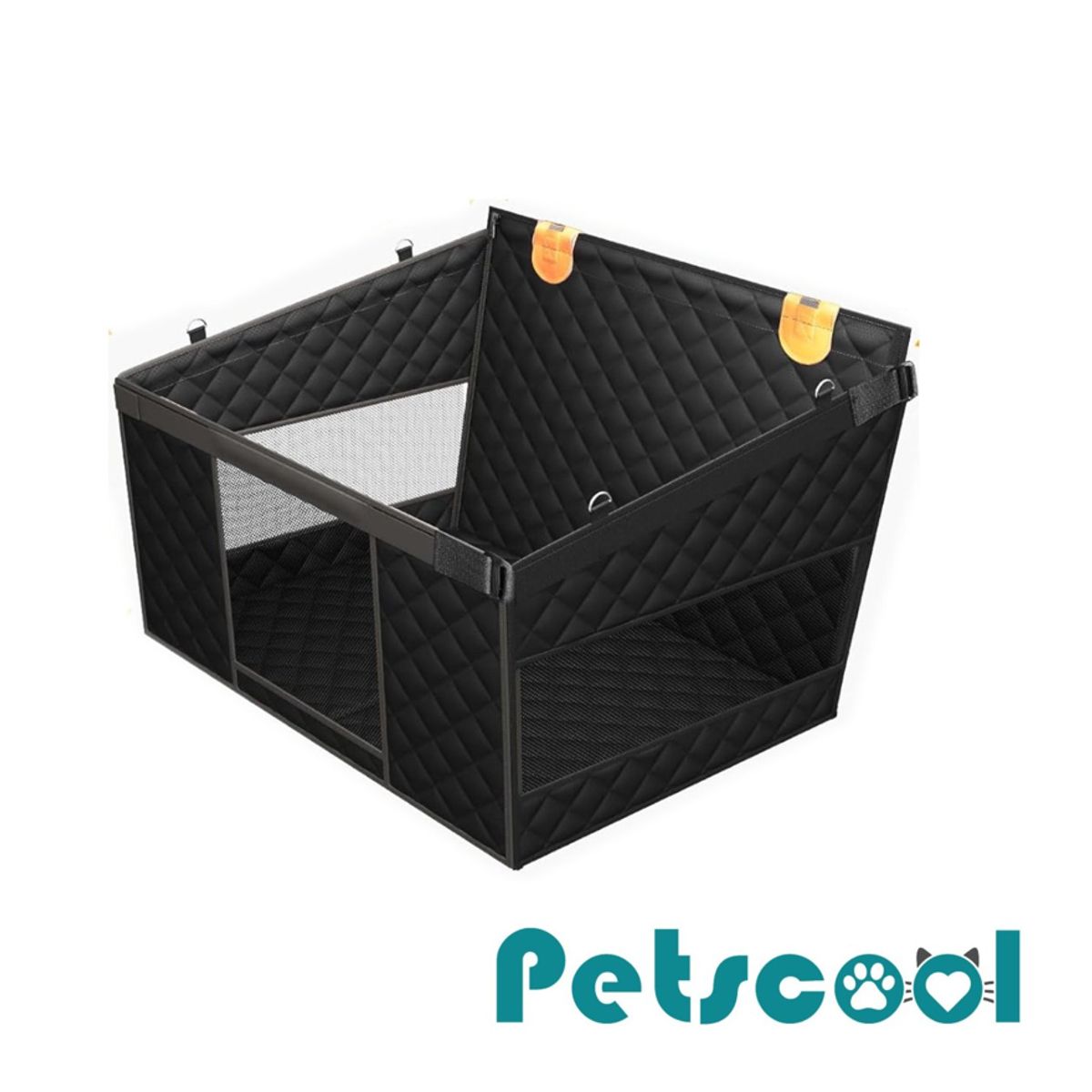 KIDSCOOL - Silla De Auto para Perro Negra S - M Impermeable