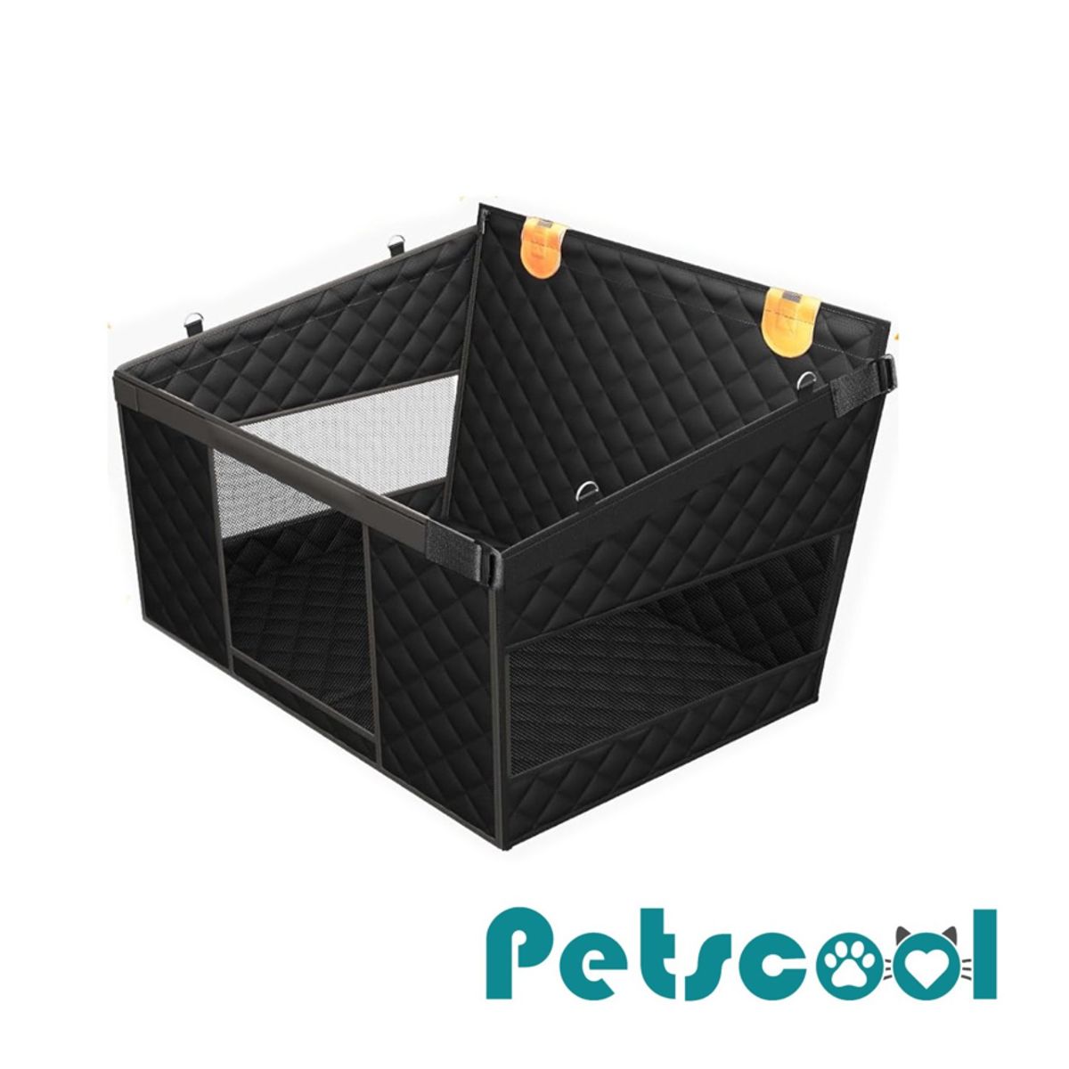 KIDSCOOL - Silla De Auto para Perro Negra S - M Impermeable