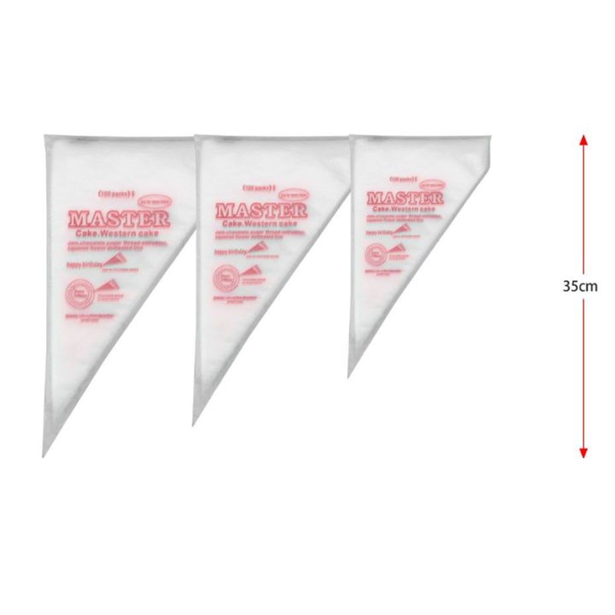GENERICO - Mangas Pasteleras Desechables De Alta Resistencia - 35cm, Pack De 100 PCS