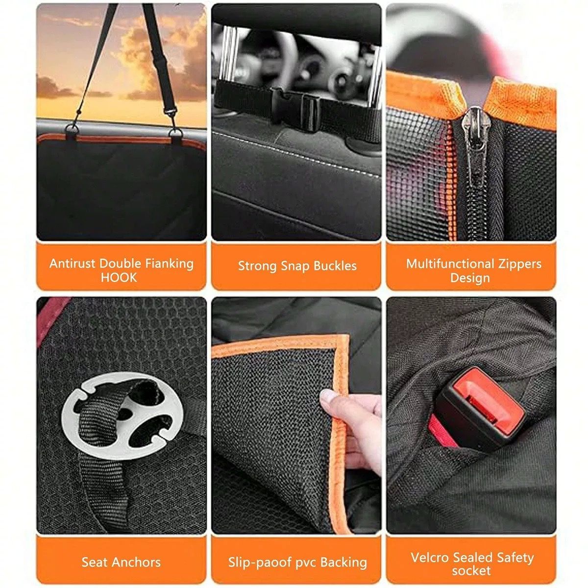 GENERICO - Protector Funda Cubre Asiento Auto Perros Impermeable
