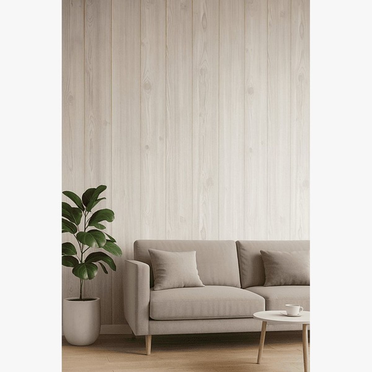 GENERICO - PAPEL MURAL AUTOADHESIVO MADERA GRIS RAYAS VERDES– PACK 3 ROLLOS 18m2