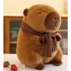 GENERICO - Peluche Adorable diseño Capibara Con Bufanda 30cm para regalo