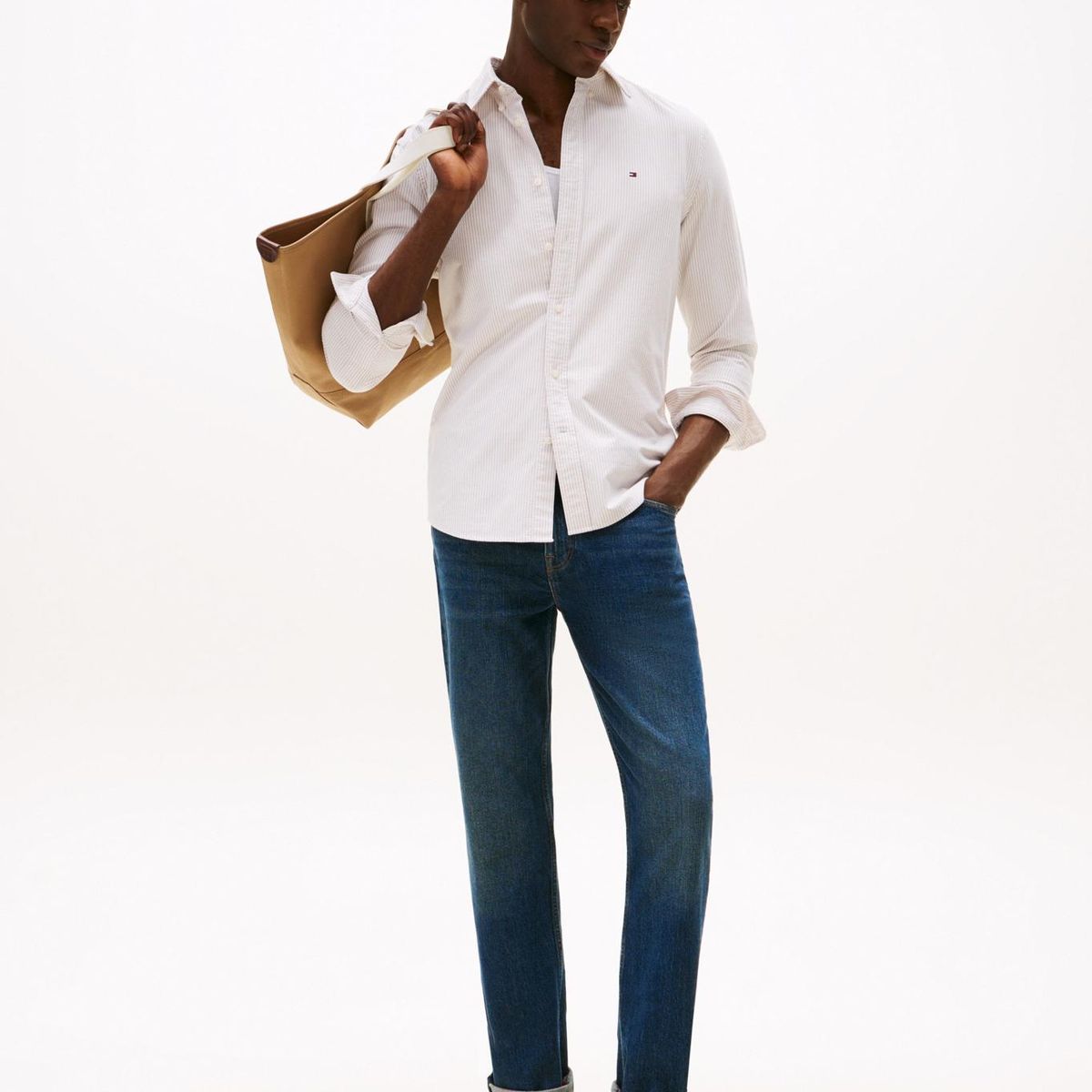 TOMMY HILFIGER - Camisa Heritage De Rayas Regular Fit Blanco Tommy Hilfiger