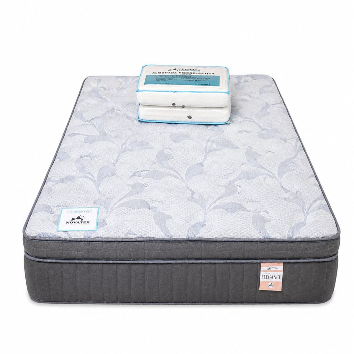 NOVATEX HOME - Nova Elegance 2.0 Plazas Box con Pack Almohadas Viscoelasticas