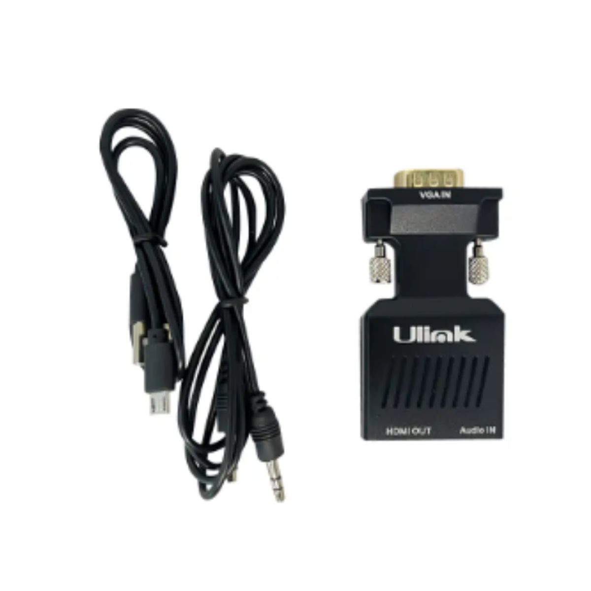 ULINK - Adaptador Conversor VGA a HDMI Con Audio Jack 3.5mm Ulink