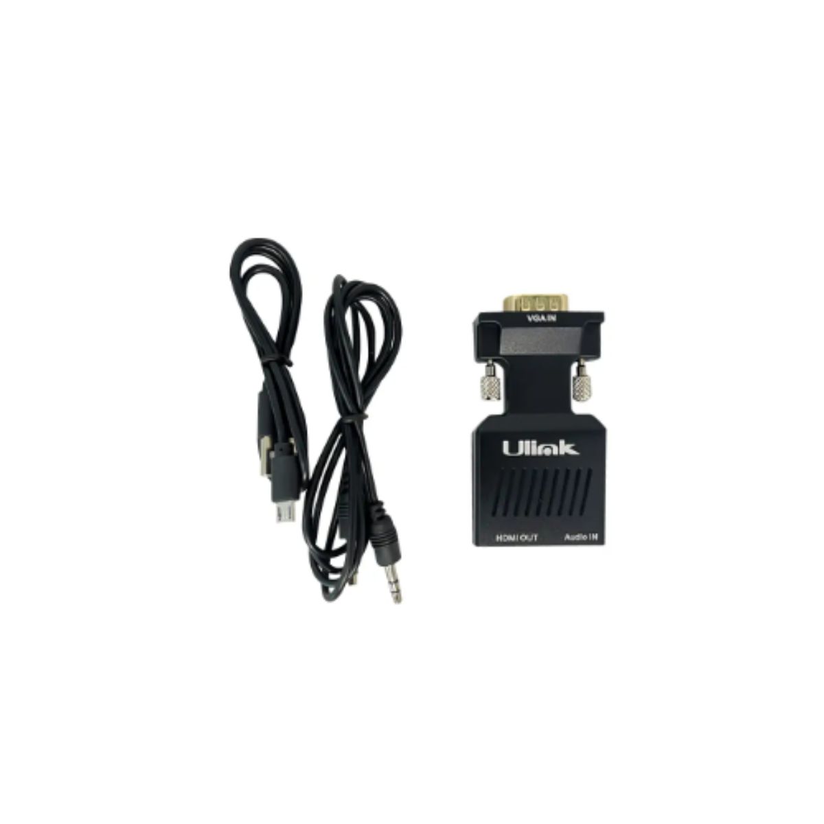 ULINK - Adaptador Conversor VGA a HDMI Con Audio Jack 3.5mm Ulink