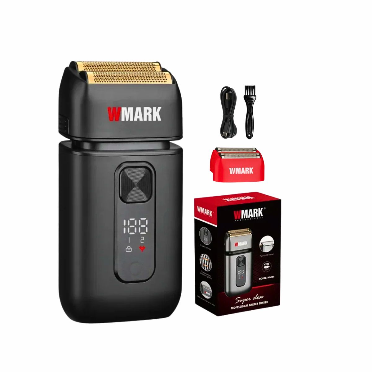 WMARK - Maquina Wmark NG986 Afeitadora Inalambrica Negro