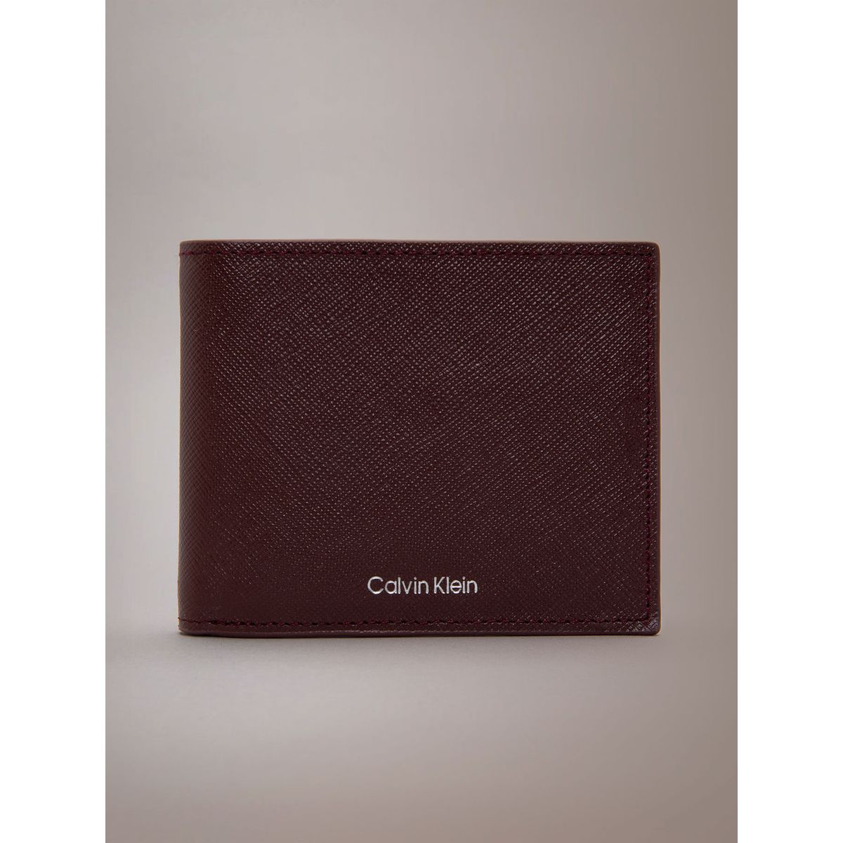 CALVIN KLEIN - Billetera Refined Billfold de Cuero Cafe Calvin Klein