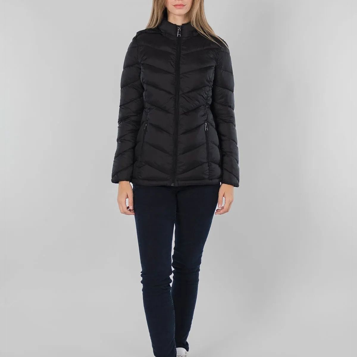 CALVIN KLEIN - Parka Puffer con Gorro Negro Calvin Klein