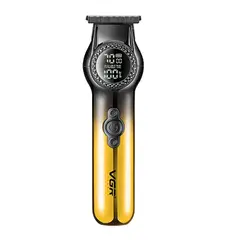 VGR - Máquina Trimmer Profesional V-990 Luz Led Turbo 8000rpm Amarillo