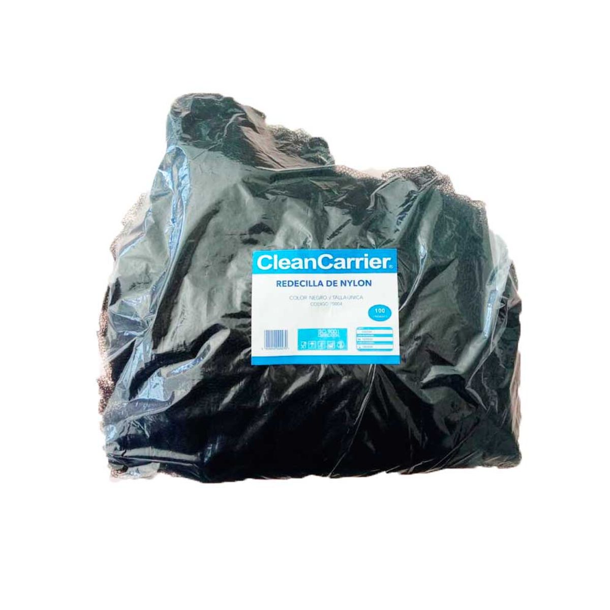 CLEANCARRIER - Redecilla gorro para pelo negra 100 unidades