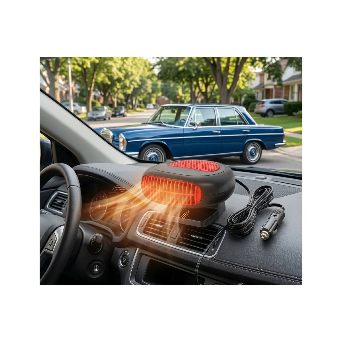 GENERICO - Calefactor Para Autos 12v 300w Ventilador Auto - Rojo