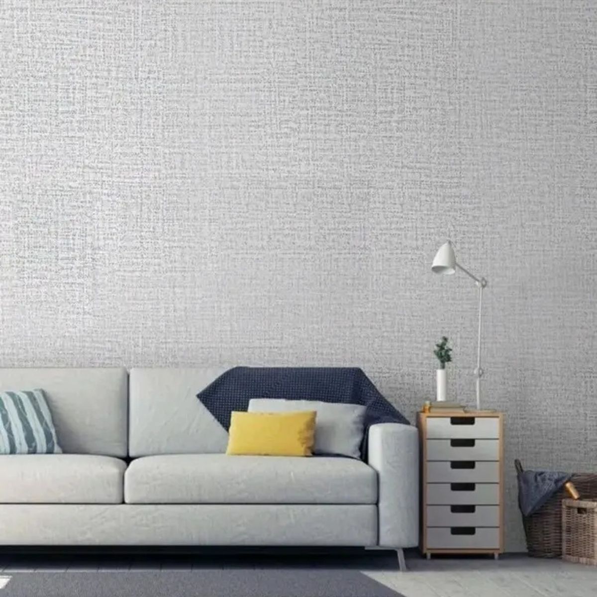 GENERICO - PAPEL MURAL AUTOADHESIVO ESTEREOGRAMA GRIS– PACK 3 ROLLOS 18m2