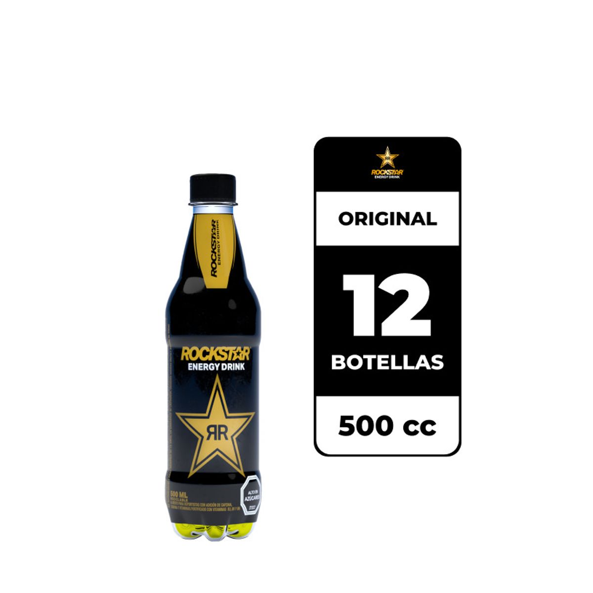 ROCKSTAR - 12x Bebida Energética Rockstar 500cc