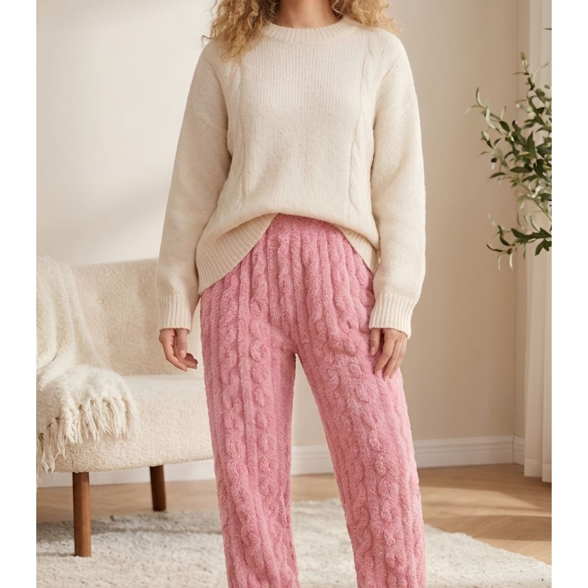 LOOK SHOP - Pijama Pantalón De Dormir Polar Invierno Mujer, Hombre 1085