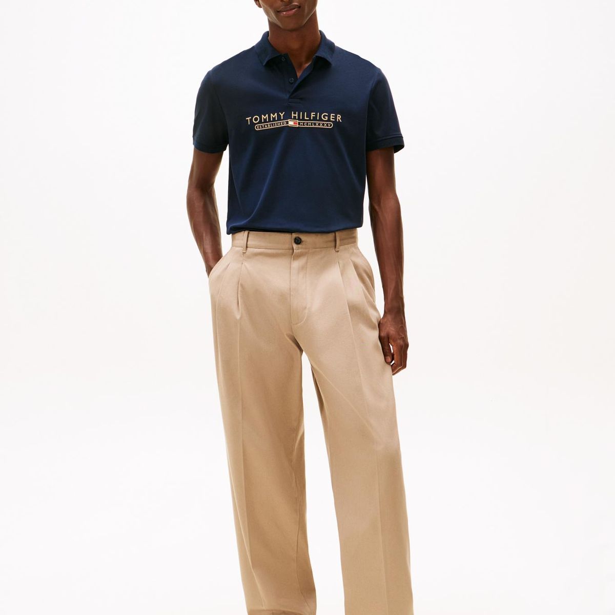 TOMMY HILFIGER - Polo Interlock Lux Regular Fit Azul Tommy Hilfiger