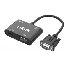 ULINK - Adaptador Conversor VGA a HDMI y VGA Con Audio 1080p
