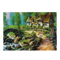 GENERICO - Rompecabeza de puente pequeño en el bosque Puzzle 1000 Piezas