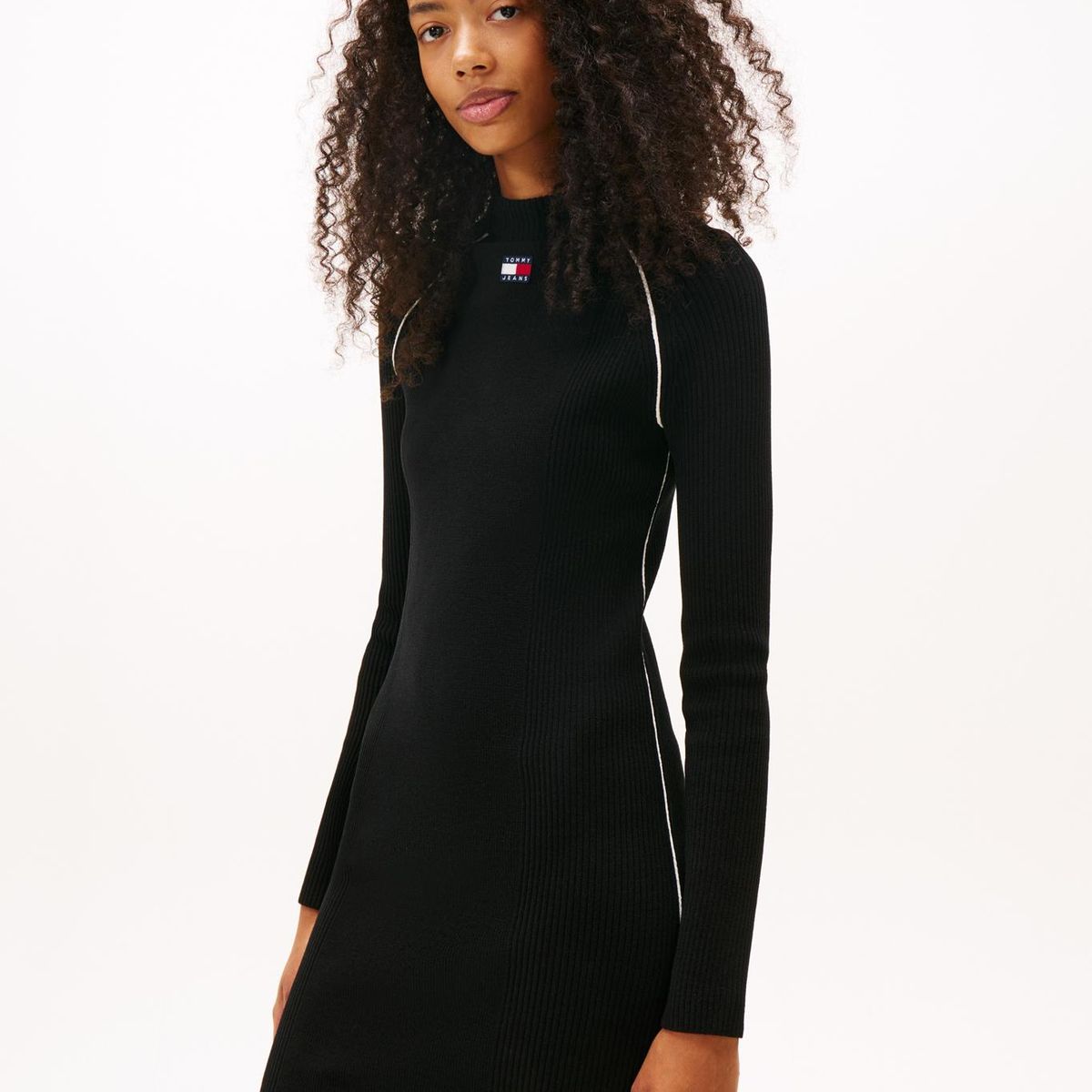 TOMMY HILFIGER - Vestido Colorblock Con Logo Negro Tommy Jeans