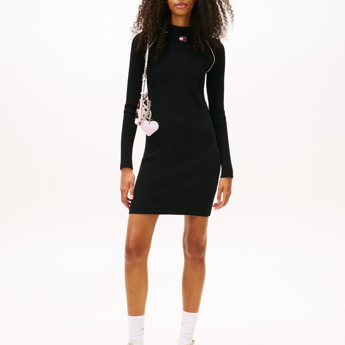 TOMMY HILFIGER - Vestido Colorblock Con Logo Negro Tommy Jeans