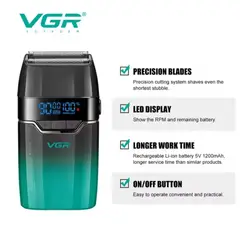 GENERICO - Afeitadora Profesional Shaver Vgr V-308 De 9000 RPM