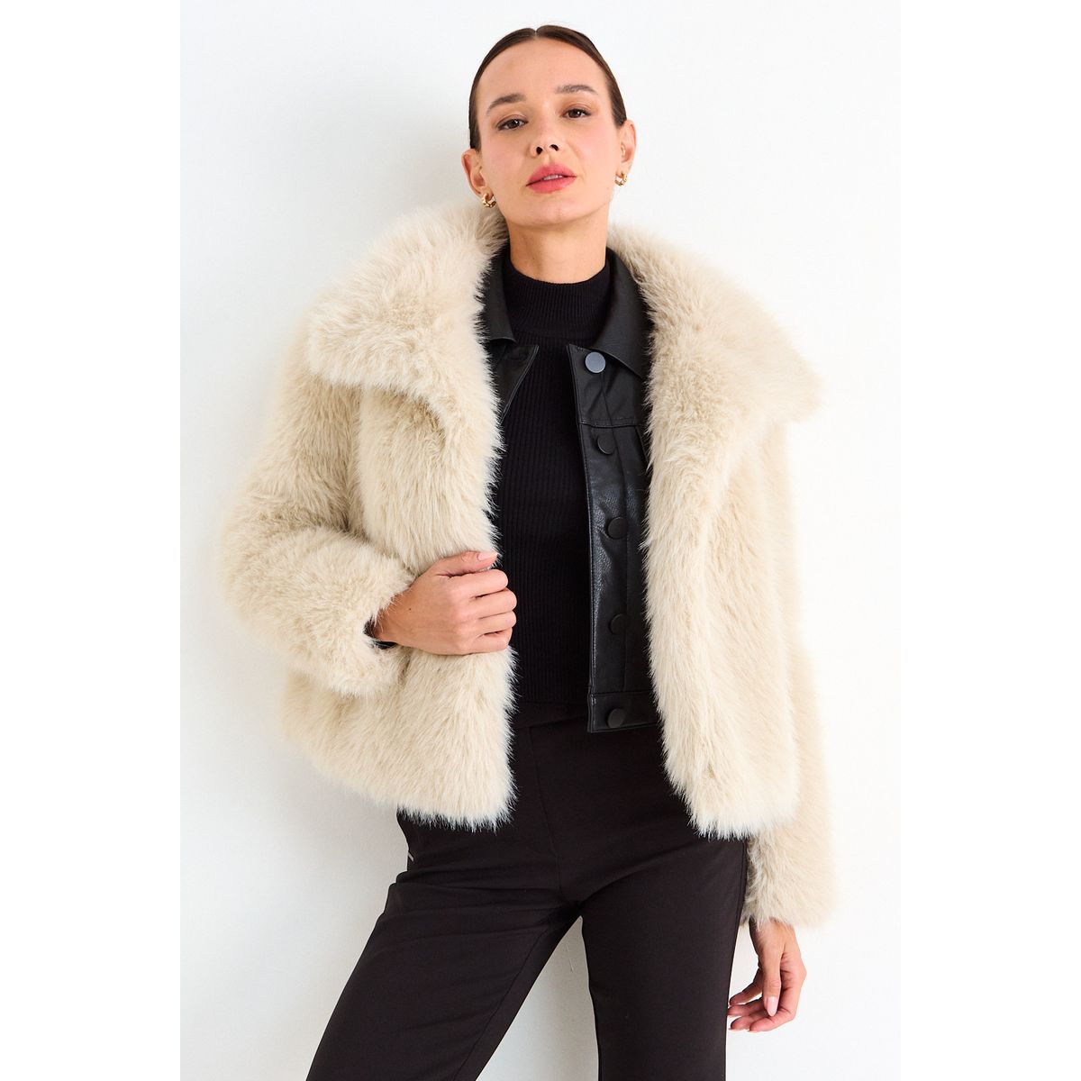 ASH - Chaqueta Pelos Sinteticos Mujer Beige Ash