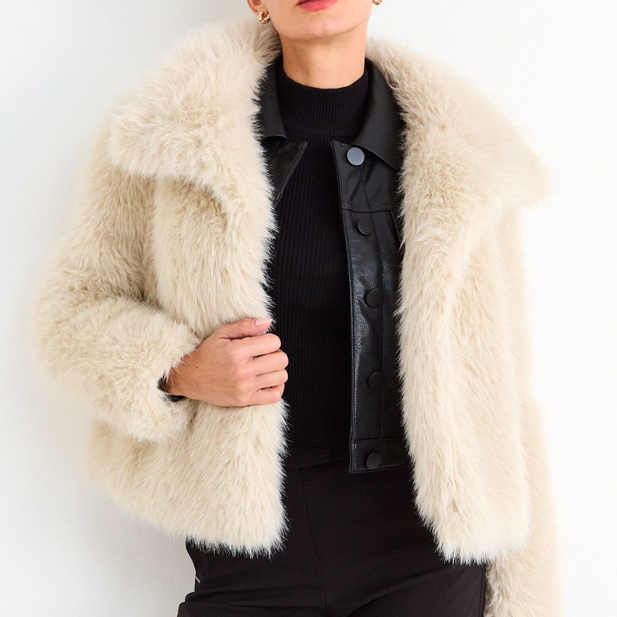 ASH - Chaqueta Pelos Sinteticos Mujer Beige Ash