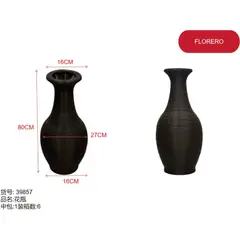 GENERICO - Florero (NEGRO - 80cm*16cm*27cm*16cm) 39857