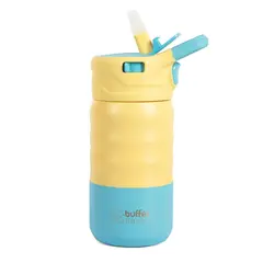 BUFFER FLASK - Termo Botella Agua Termica Niños Buffer 350ml Acero Inoxidable - Amarillo