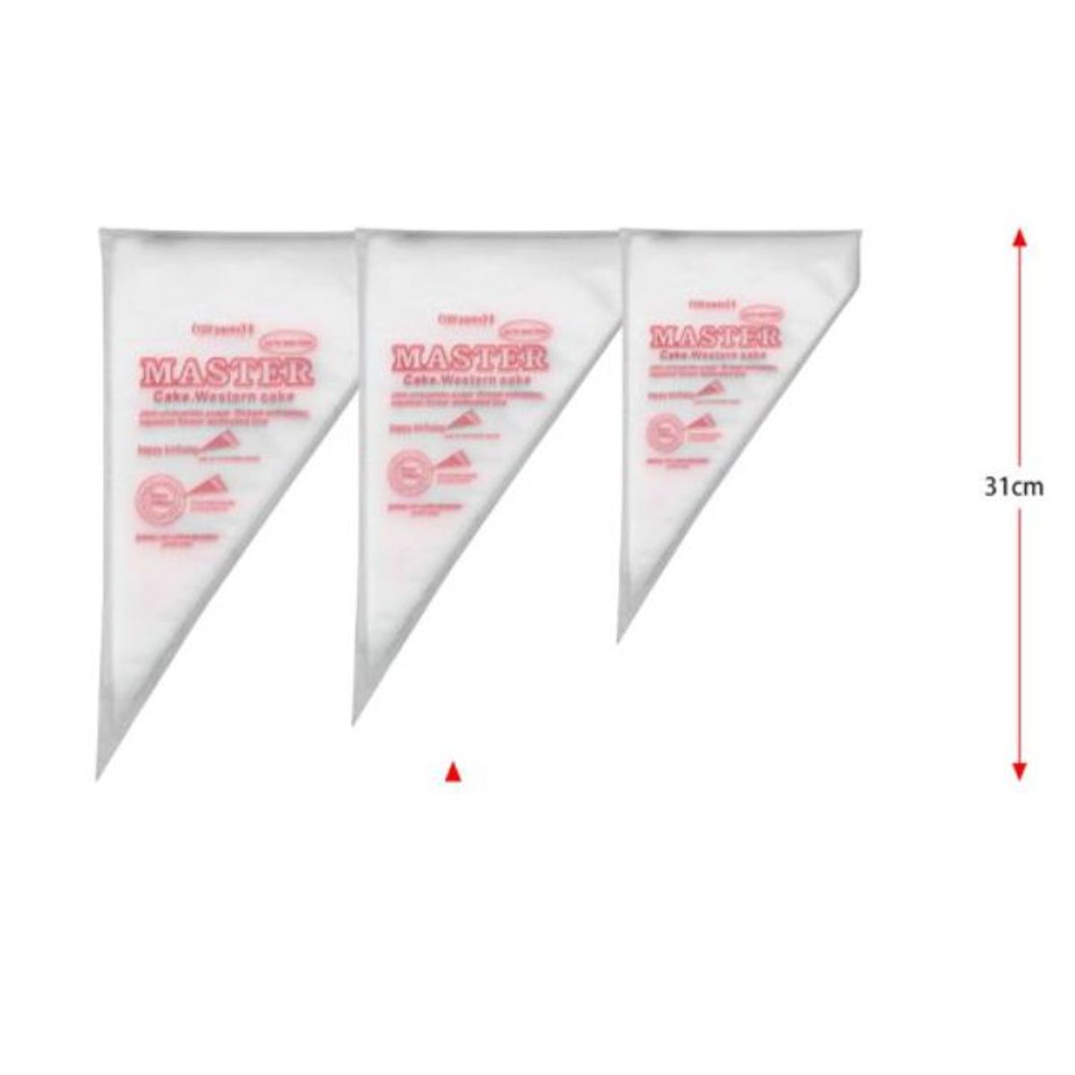 GENERICO - Mangas Pasteleras Desechables De Alta Resistencia - 31cm, Pack de 100 PCS