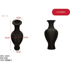 GENERICO - Florero (NEGRO - 80cm*16cm*25cm*16cm) 39855