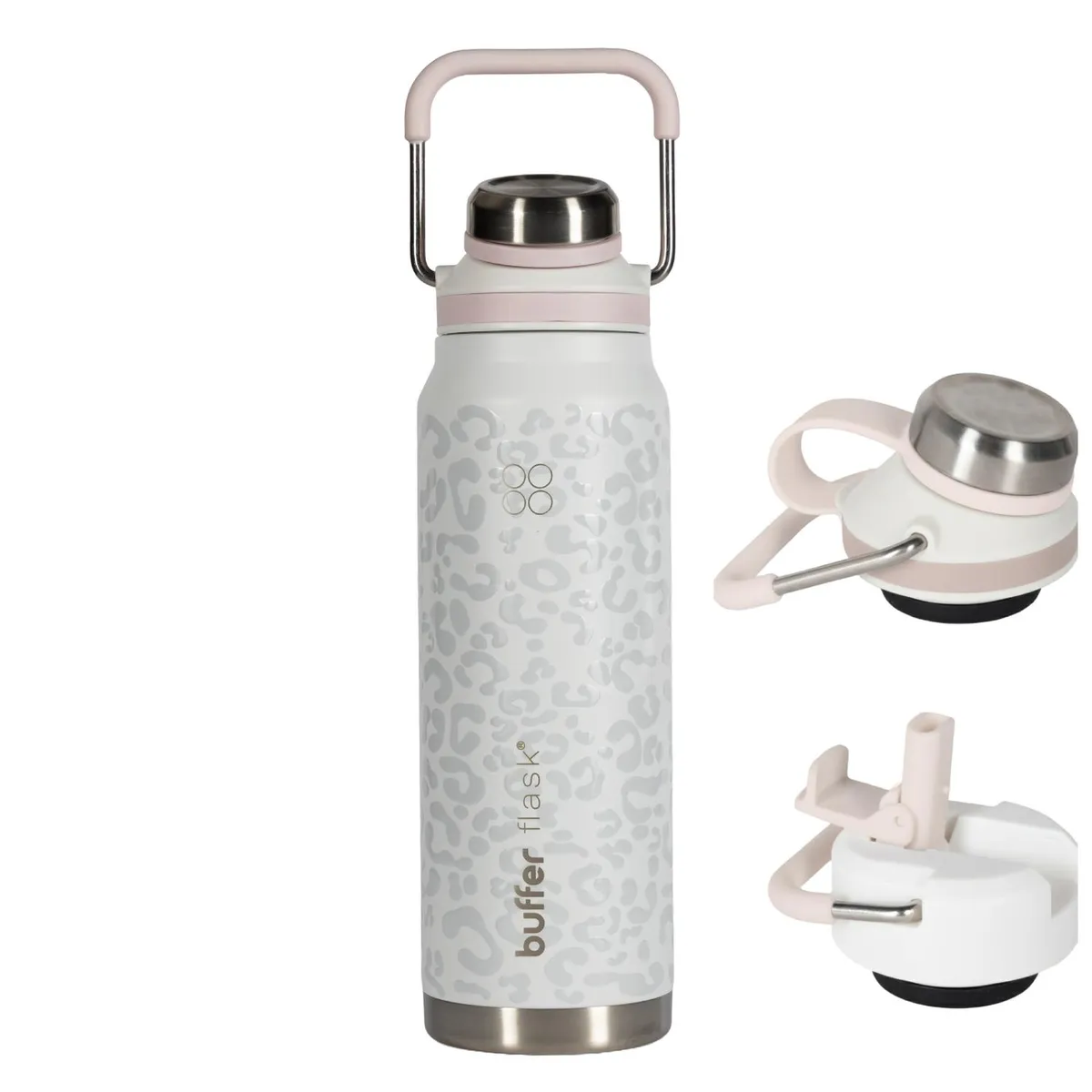 BUFFER FLASK - Termo Botella Agua Termica Buffer Acero Inoxidable 710ml - Blanco