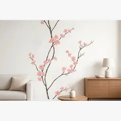 GENERICO - PAPEL MURAL AUTOADHESIVO FLORAL SAKURA ROSA – PACK 3 ROLLOS 13.5m2