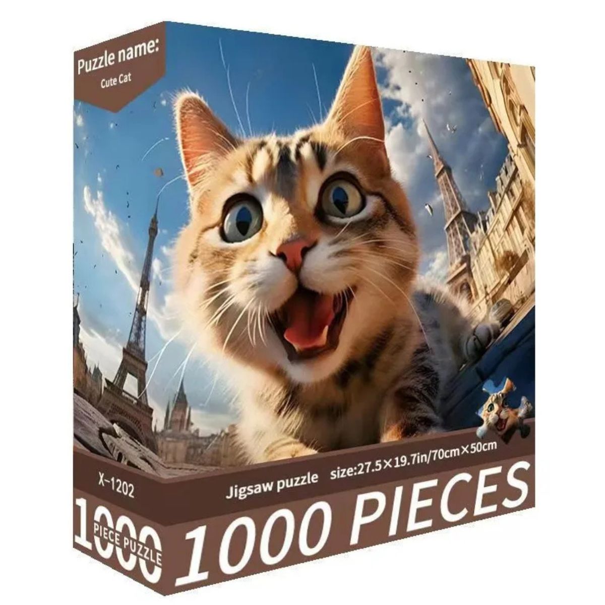 GENERICO - Rompecabezas 1000 Pzs Gato En Paris Cute Cat Puzzle