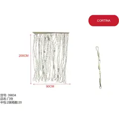 GENERICO - Cortina separadora de espacios (GRIS CLARO - 200CM*90CM) 39834
