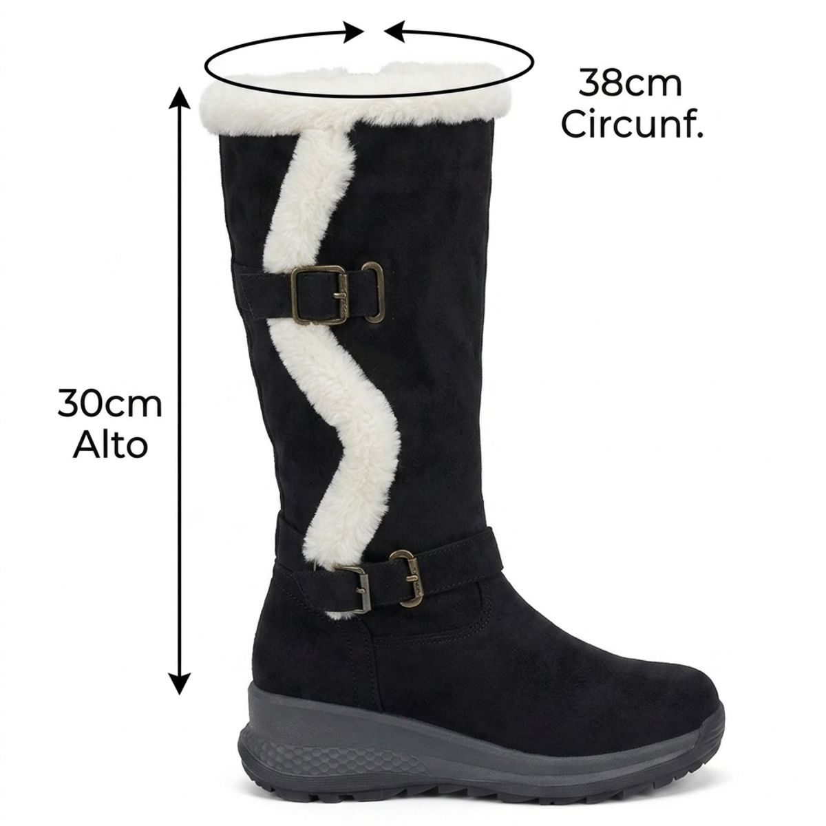 SNOOPY - Bota  Invierno Mujer  Taco Bajo en Gamuza  M613