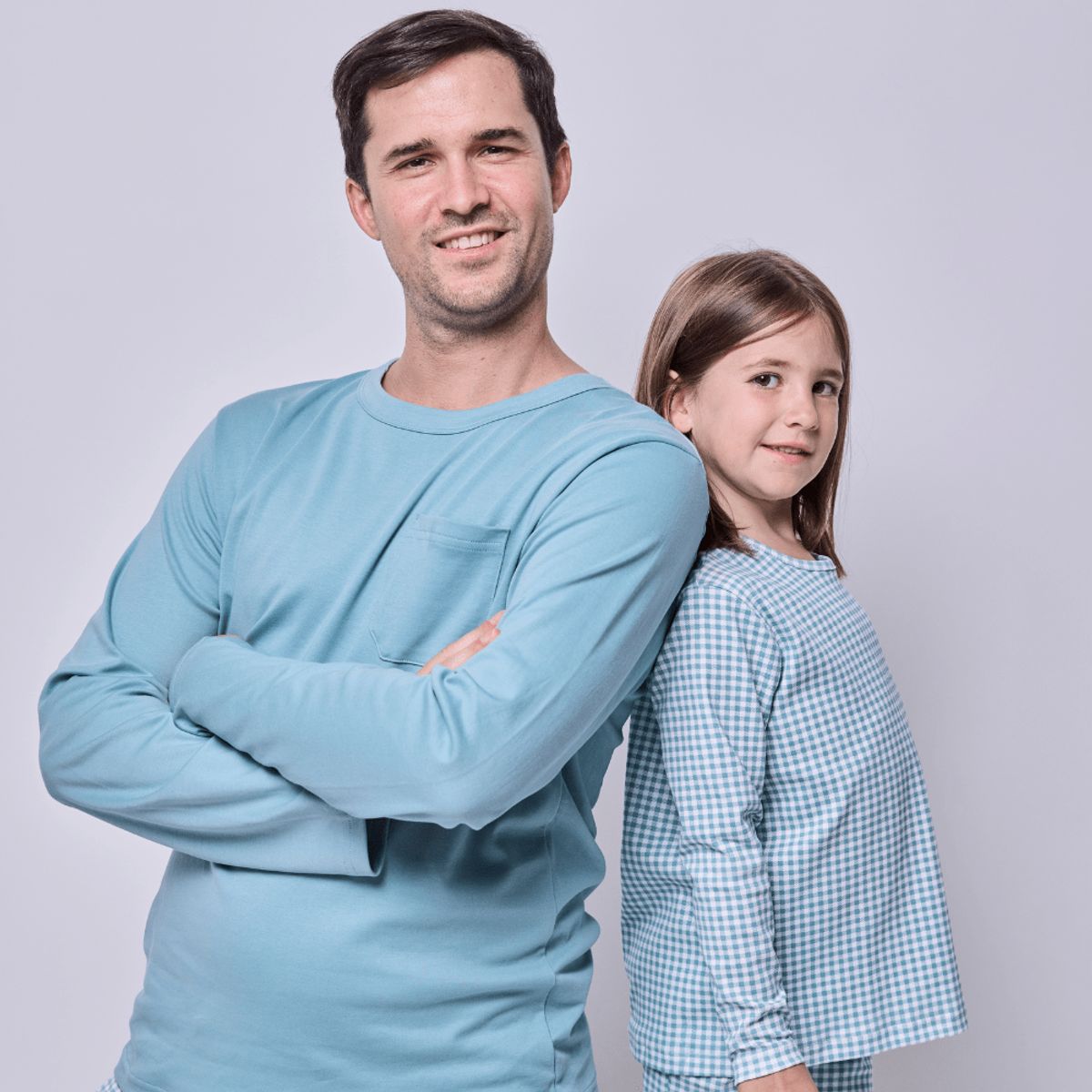 SIMPLY B - Pijama largo Vichy verde hombre
