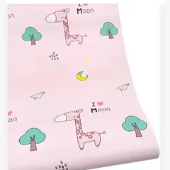 GENERICO - PAPEL MURAL AUTOADHESIVO I MOON FONDO ROSA – PACK 3 ROLLOS 13.5m2