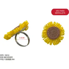 GENERICO - Aro para servilletas (DISEÑO DE GIRASOL - 3.5CM) 39634