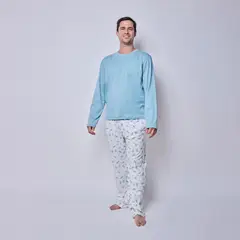 SIMPLY B - Pijama largo Tortugas acuarela hombre
