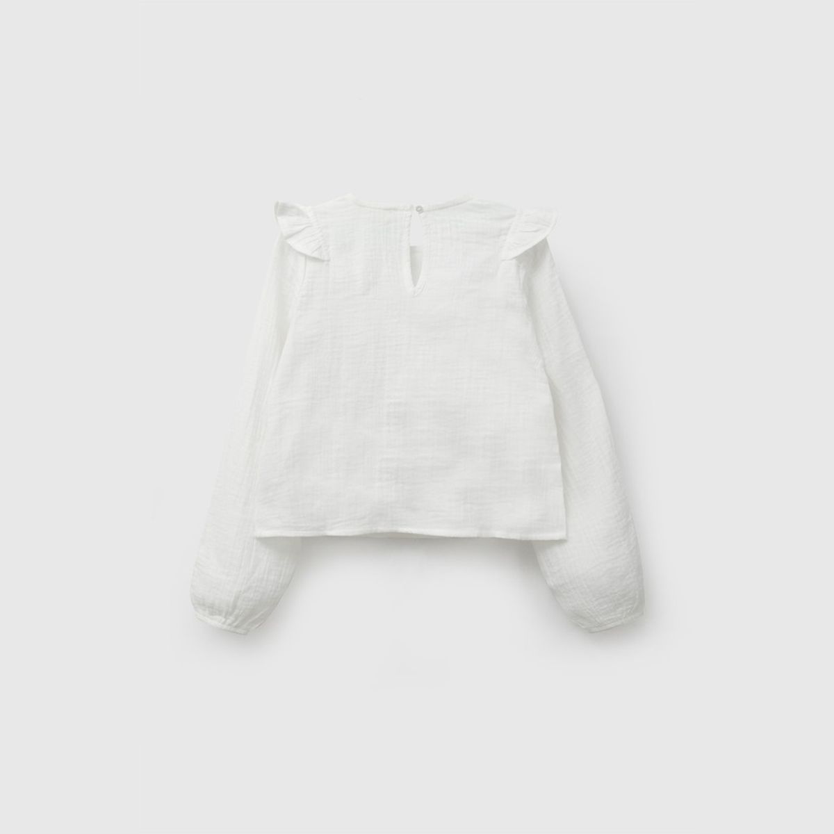 COLLOKY - Blusa Bambula Crema Niña 3-4A a 12-13A