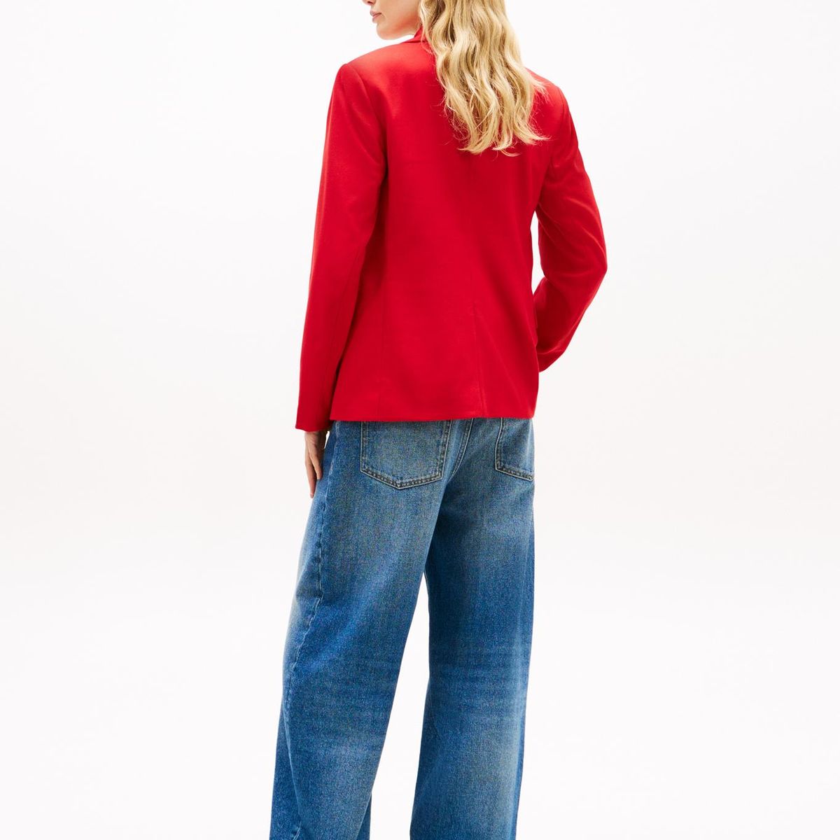 TOMMY HILFIGER - Blazer Con Estampado De Cuadros Rojo Tommy Hilfiger