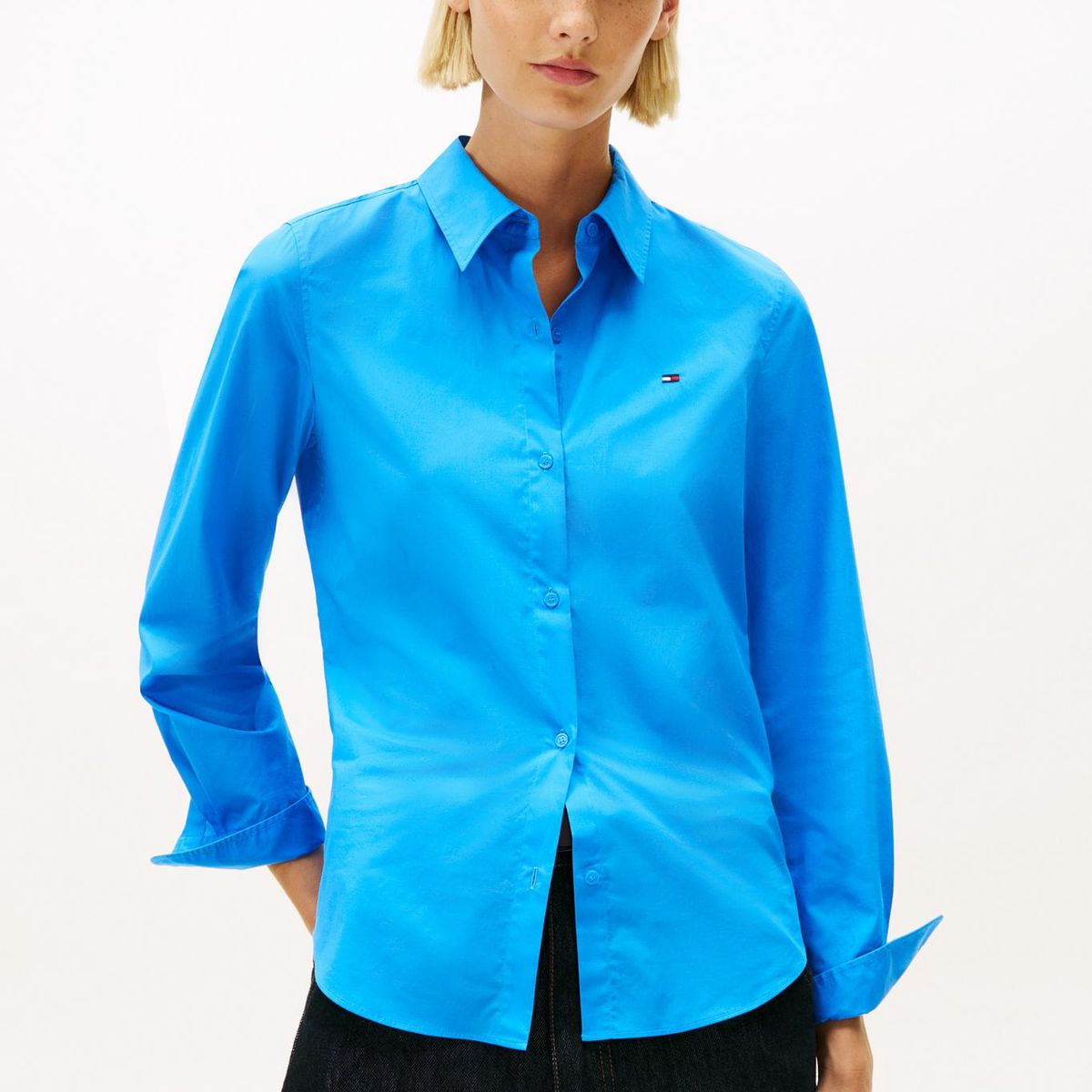 TOMMY HILFIGER - Camisa A Rayas Regular Fit Turquesa Tommy Hilfiger