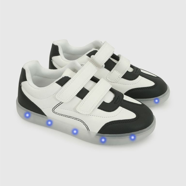Zapatilla con Luces Niño Blanco