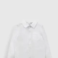 COLLOKY - Camisa manga larga oxford niño blanco 6-9M a 4-5A