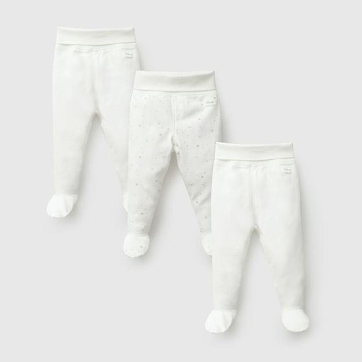 COLLOKY - Pack 3 Panty - Ballerina Algodón Blanco Unisex 0M a 18/24M