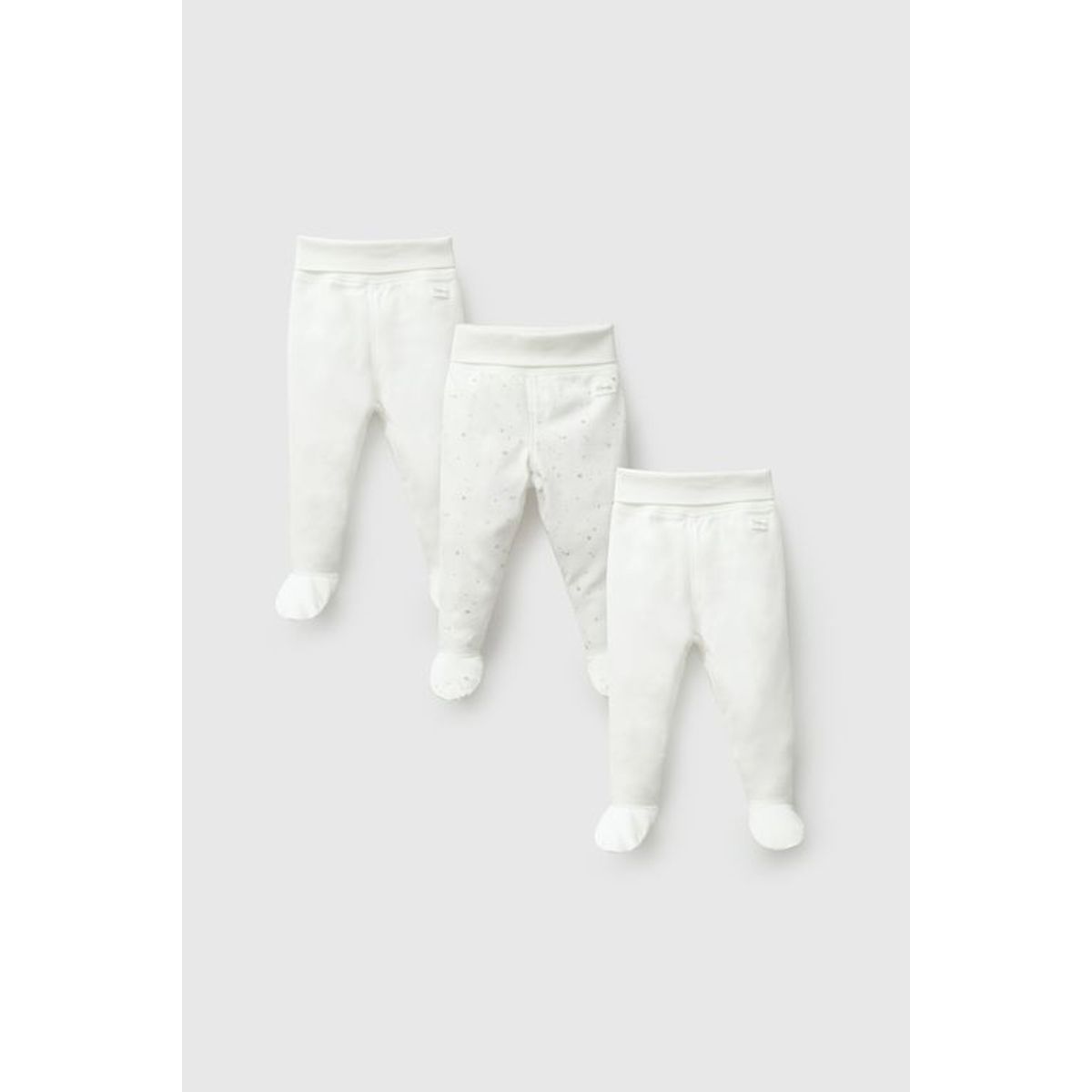 COLLOKY - Pack 3 Panty - Ballerina Algodón Blanco Unisex 0M a 18/24M