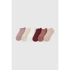 COLLOKY - Pack 6 Calcetin Trainee Vuelos Rosado Niña 3/4A a 9/12A